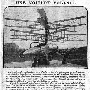 Une voiture volante façon 1921 - Le Matin, 22 janvier 1921